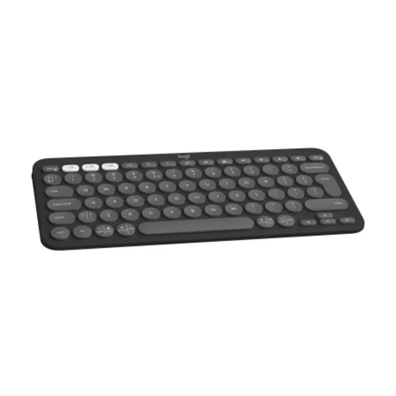 Teclado Logitech Pebble Keys 2 K380s Universal RF Wireless + Bluetooth QWERTY US International Grafito