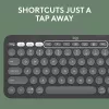 Teclado Logitech Pebble Keys 2 K380s Universal RF Wireless + Bluetooth QWERTY US International Grafito