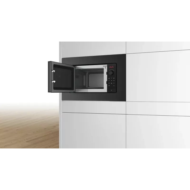 Microondas de empotrar Bosch Serie 2 BFL623MB4 20 L 800 W indicador LED negro mando giratorio