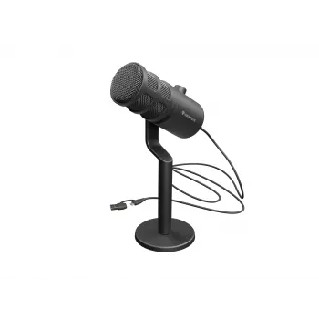 Micrófono para PC con cable GENESIS Radium 350D – USB Type-A/Type-C, sensibilidad -48 dB, 16–14.000 Hz, cable de 2,5 m, negro