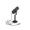 Micrófono para PC con cable GENESIS Radium 350D – USB Type-A/Type-C, sensibilidad -48 dB, 16–14.000 Hz, cable de 2,5 m, negro
