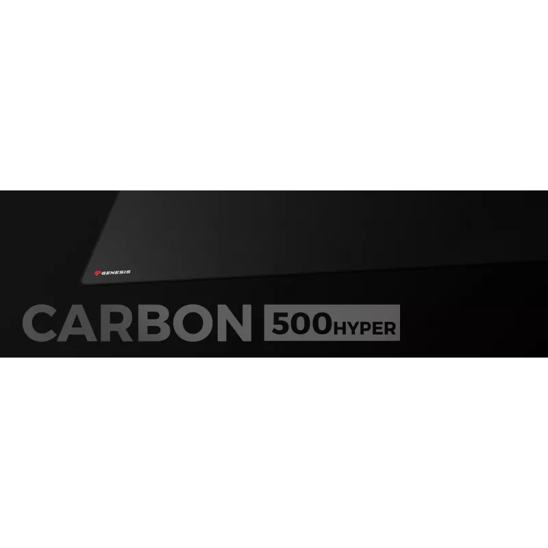 GENESIS Carbon 500 Hyper Logo, negra, monocromática, tela, goma, alfombrilla de ratón gaming