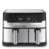 Freidora Tefal Dual Easy Fry & Grill EY905D doble 8,3 L de sobremesa 2700 W freidora de aire acero inoxidable