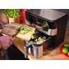 Freidora Tefal Dual Easy Fry & Grill EY905D doble 8,3 L de sobremesa 2700 W freidora de aire acero inoxidable