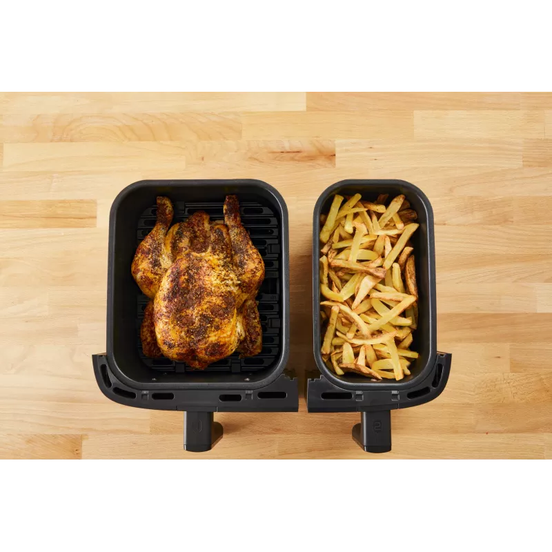 Freidora Tefal Dual Easy Fry & Grill EY905D doble 8,3 L de sobremesa 2700 W freidora de aire acero inoxidable