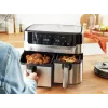 Freidora Tefal Dual Easy Fry & Grill EY905D doble 8,3 L de sobremesa 2700 W freidora de aire acero inoxidable