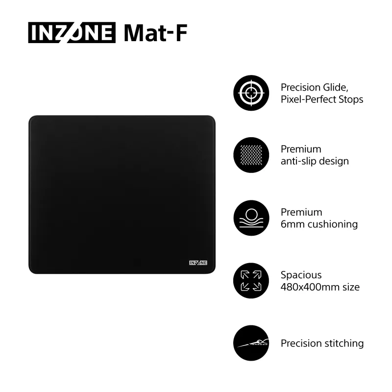 Alfombrilla de ratón gaming Sony NZONE Mat-F negra