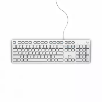 Teclado con cable DELL - KB216 - US International (QWERTY) - blanco