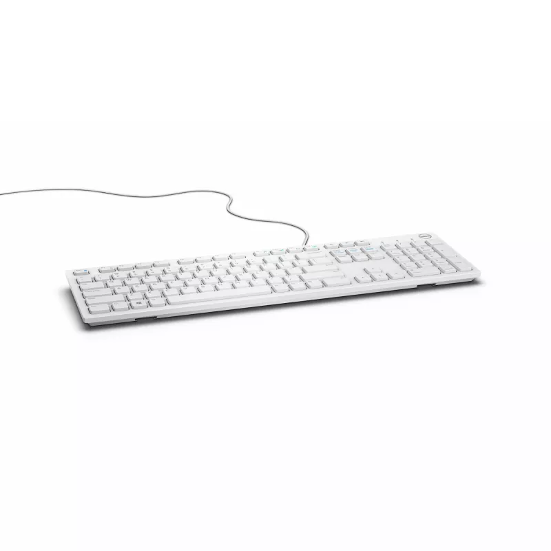 Teclado con cable DELL - KB216 - US International (QWERTY) - blanco