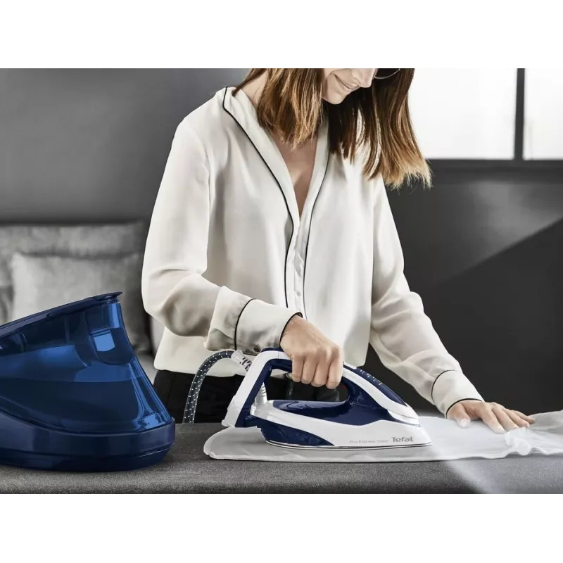 Tefal Pro Express Vision GV9812 3000 W 1,1 L suela Durilium AirGlide Autoclean Azul, Blanco