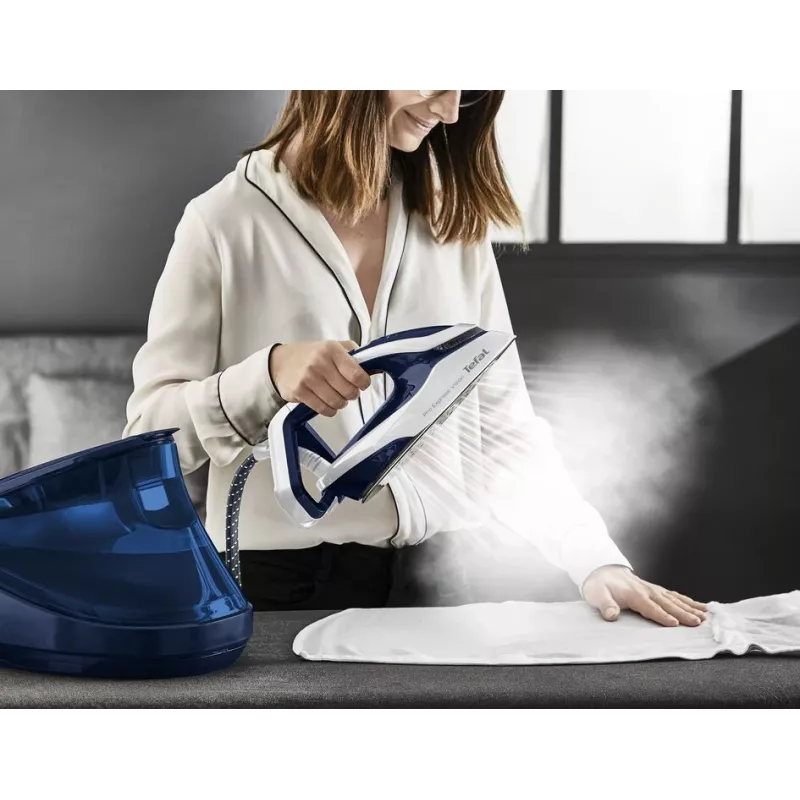 Tefal Pro Express Vision GV9812 3000 W 1,1 L suela Durilium AirGlide Autoclean Azul, Blanco