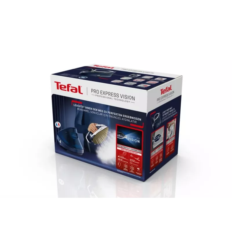 Tefal Pro Express Vision GV9812 3000 W 1,1 L suela Durilium AirGlide Autoclean Azul, Blanco