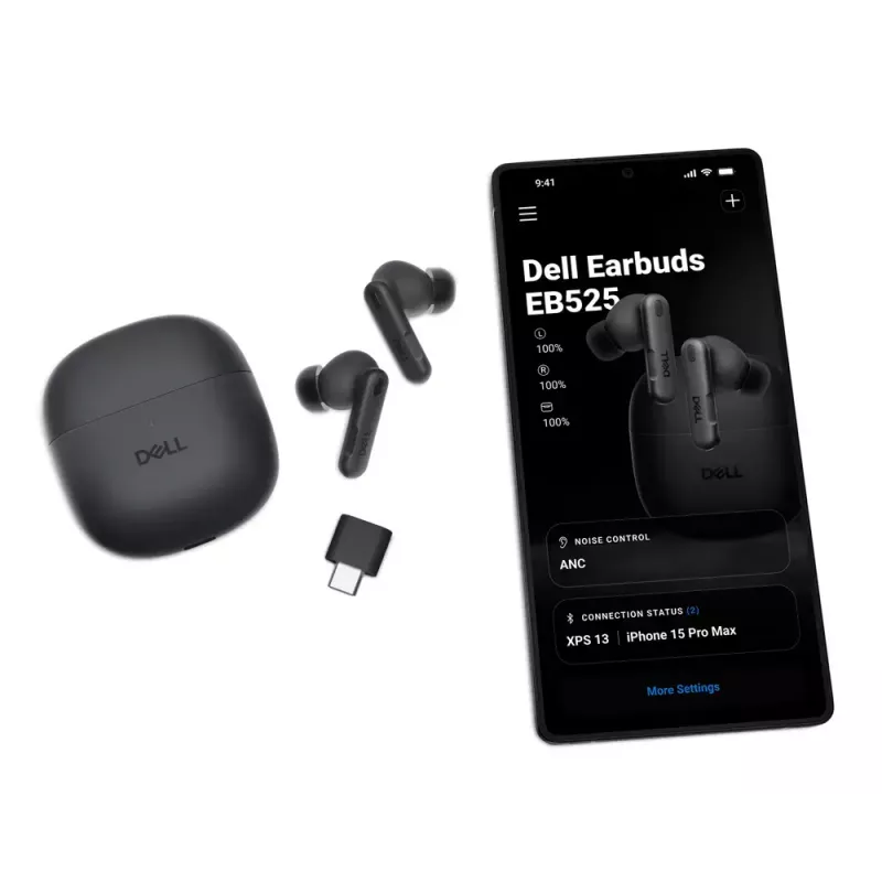 DELL EB525 Auriculares True Wireless Stereo (TWS) In-Ear Llamadas/Música Bluetooth Negro
