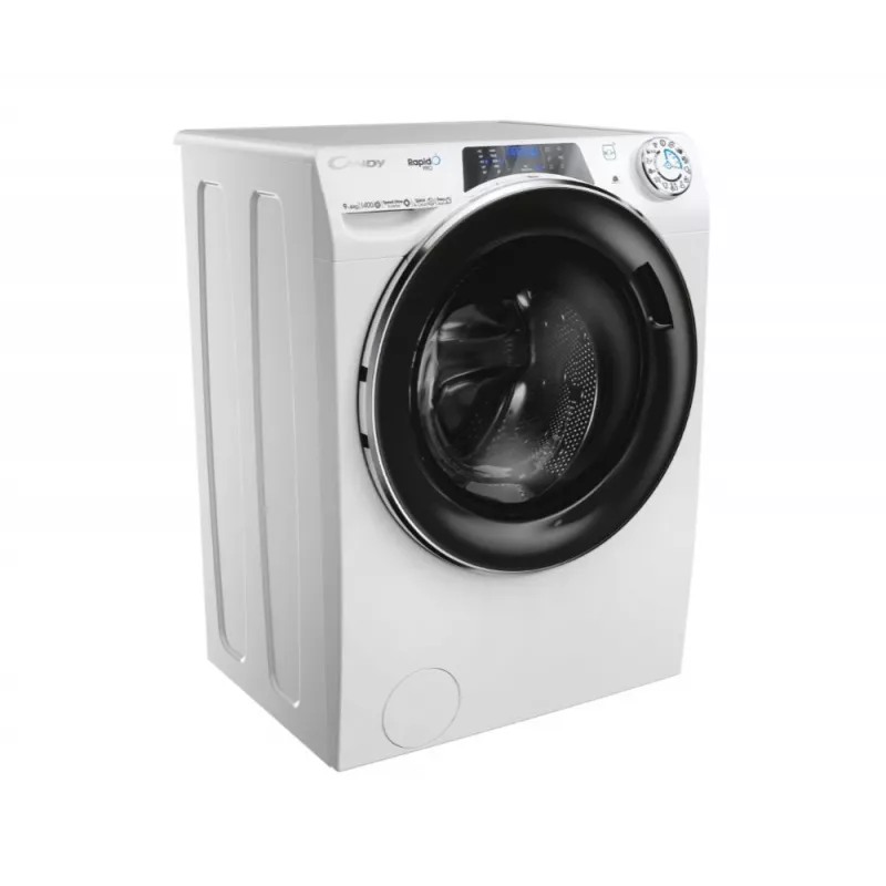 Lavadora secadora Candy RapidÓ PRO RPW4966BWMBC/1-S – independiente, carga frontal, 6 kg lavado/secado, 1400 rpm, blanca