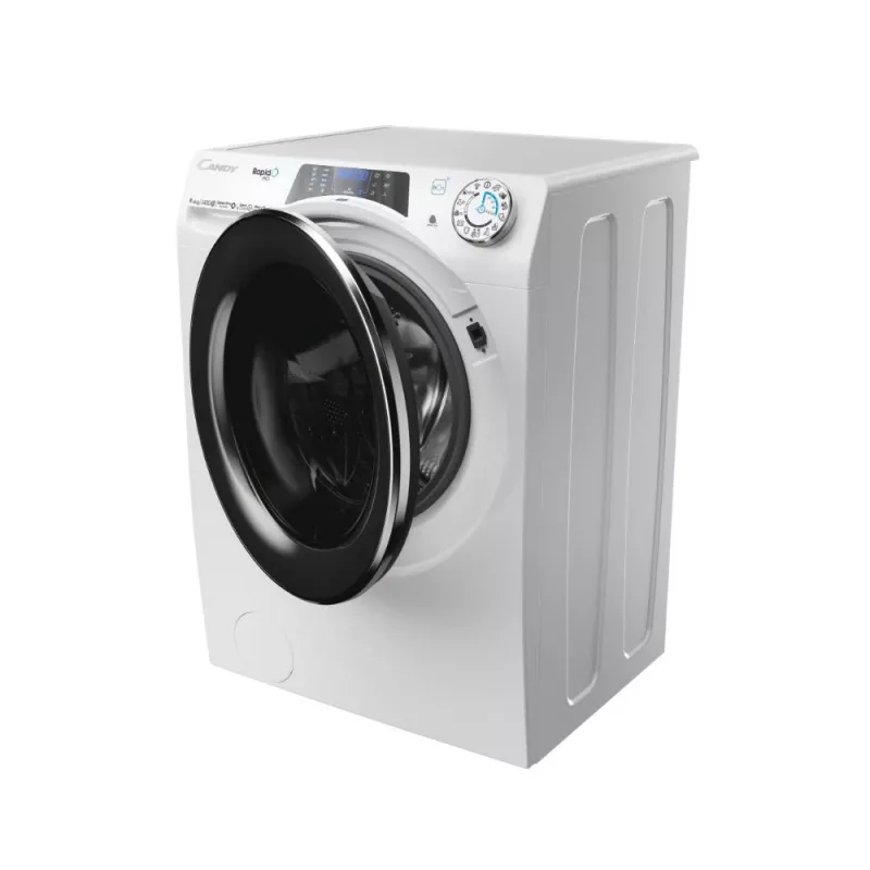 Lavadora secadora Candy RapidÓ PRO RPW4966BWMBC/1-S – independiente, carga frontal, 6 kg lavado/secado, 1400 rpm, blanca