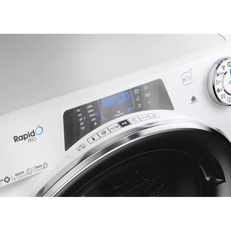 Lavadora secadora Candy RapidÓ PRO RPW4966BWMBC/1-S – independiente, carga frontal, 6 kg lavado/secado, 1400 rpm, blanca