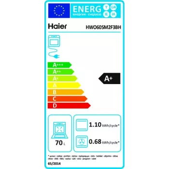 Horno de empotrar Haier I-Turn Series 2 HWO60SM2F3BH 70L Negro