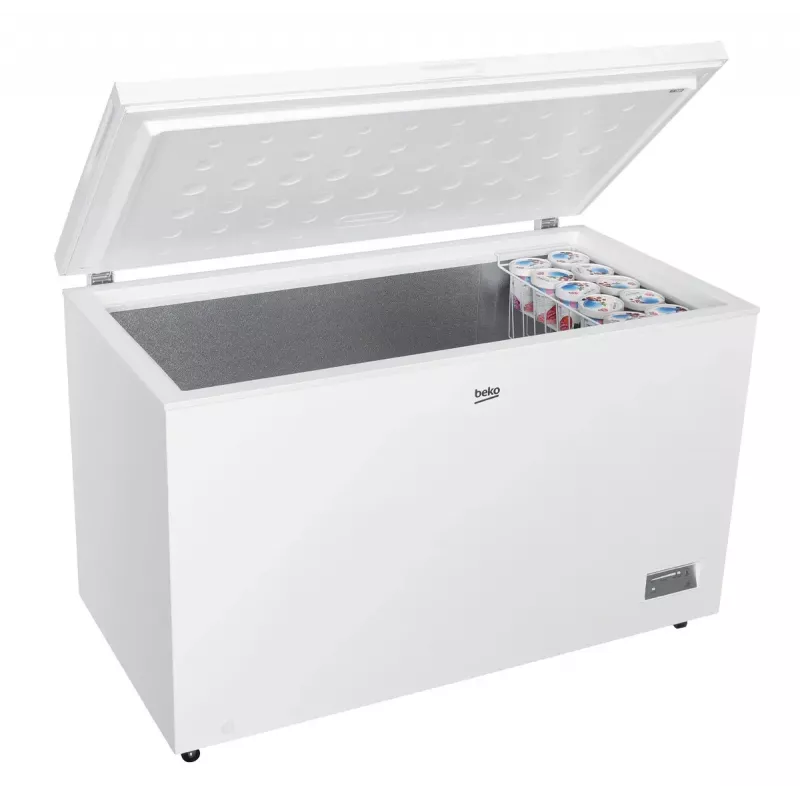 Arcón congelador BEKO CF380EWN — 371 l, compresor inverter, clase E, blanco