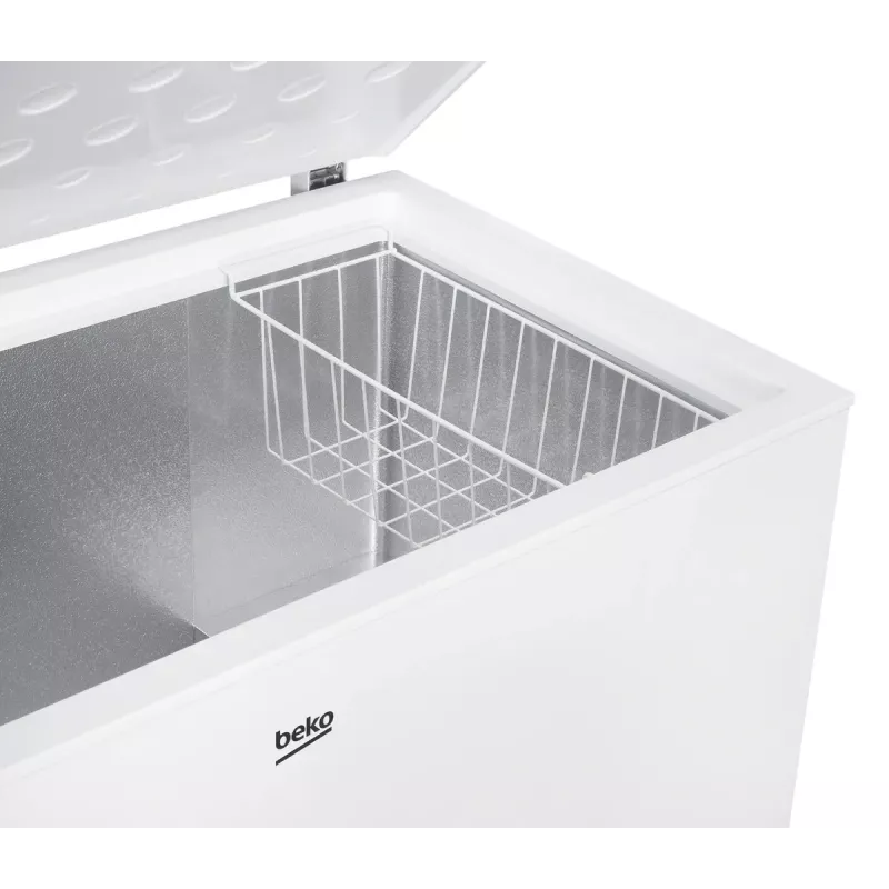 Arcón congelador BEKO CF380EWN — 371 l, compresor inverter, clase E, blanco