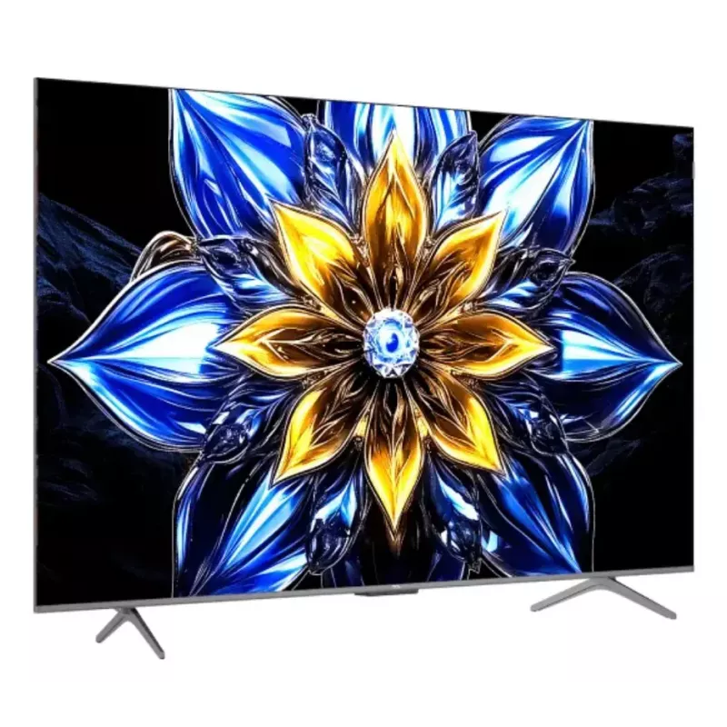 TV TCL 55T8C 55 inch QLED 4K Ultra HD, HDR10, Google TV, 144Hz, Direct-LED, 4×HDMI 2.1, Bluetooth/Wi-Fi, metálico