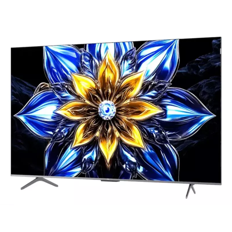 TV TCL 55T8C 55 inch QLED 4K Ultra HD, HDR10, Google TV, 144Hz, Direct-LED, 4×HDMI 2.1, Bluetooth/Wi-Fi, metálico