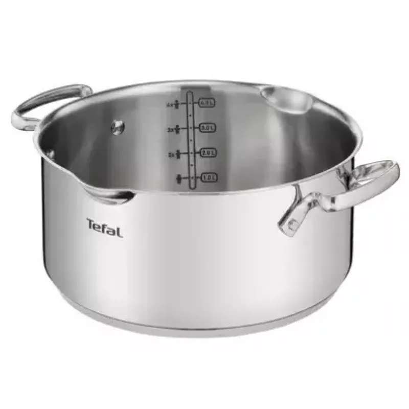 Olla Tefal DUETTO+ G7194355, 2 l, redonda, acero inoxidable, 18 cm