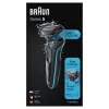 Máquina de afeitar de láminas BRAUN Series 5 51-M1000s — 3 cabezales, húmedo y seco, batería de Li-Ion, carga rápida, Negro/Azul