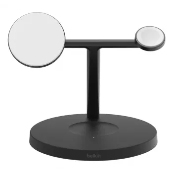 Soporte de carga inalámbrica BELKIN - Boost Charge Pro - 3 en 1 con Qi2 15w - Negro