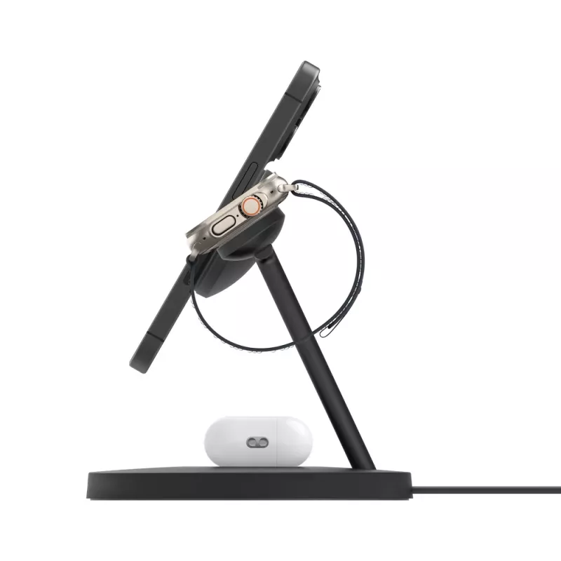 Soporte de carga inalámbrica BELKIN - Boost Charge Pro - 3 en 1 con Qi2 15w - Negro