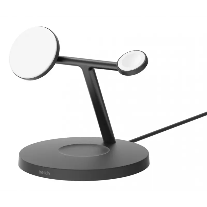 Soporte de carga inalámbrica BELKIN - Boost Charge Pro - 3 en 1 con Qi2 15w - Negro