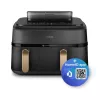 Freidora Philips Serie 5000 NA552/00 Doble 9 l de pie 2750 W Freidora de aire Negro, Dorado