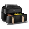 Freidora Philips Serie 5000 NA552/00 Doble 9 l de pie 2750 W Freidora de aire Negro, Dorado