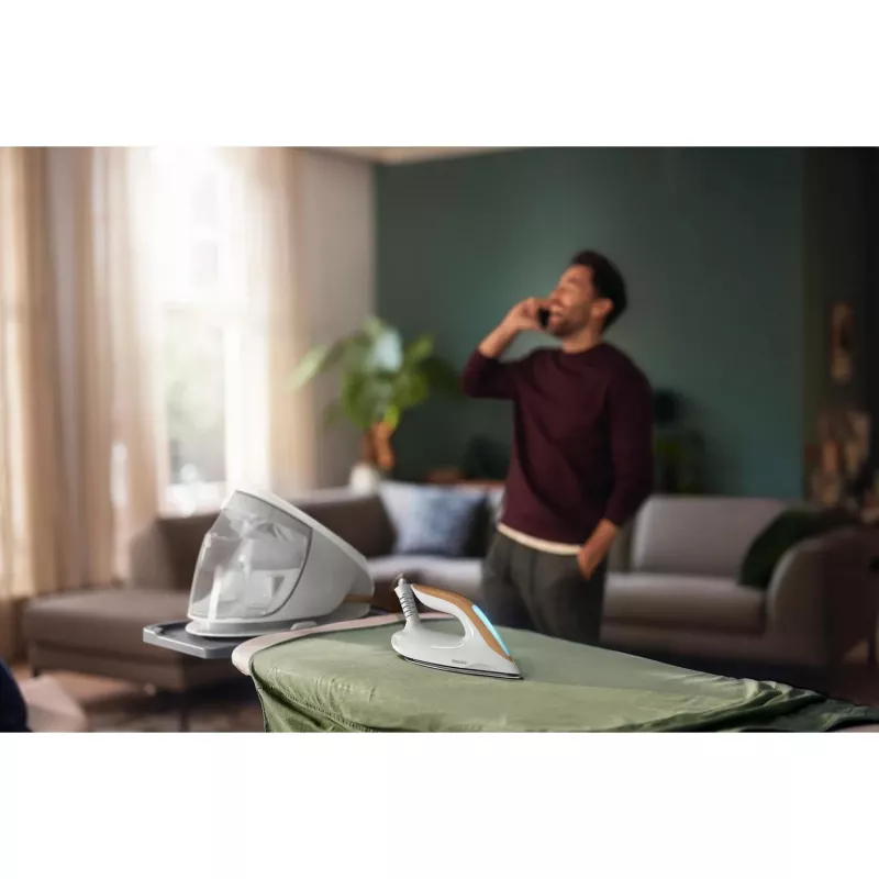 Centro de planchado Philips Serie 7000 PSG7040/10 2100 W 1,8 L Suela SteamGlide Elite Dorado, Blanco