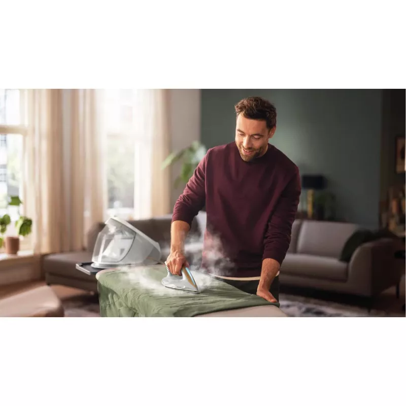 Centro de planchado Philips Serie 7000 PSG7040/10 2100 W 1,8 L Suela SteamGlide Elite Dorado, Blanco