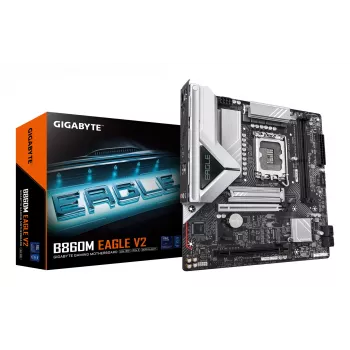 Placa base GIGABYTE B860M EAGLE V2 — Micro ATX, LGA 1851, Intel B860, 2 DIMM DDR5 hasta 9066 MHz, PCIe 5.0, 2.5GbE