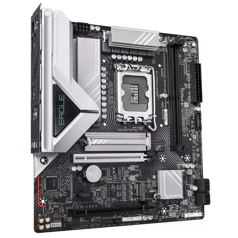 Placa base GIGABYTE B860M EAGLE V2 — Micro ATX, LGA 1851, Intel B860, 2 DIMM DDR5 hasta 9066 MHz, PCIe 5.0, 2.5GbE