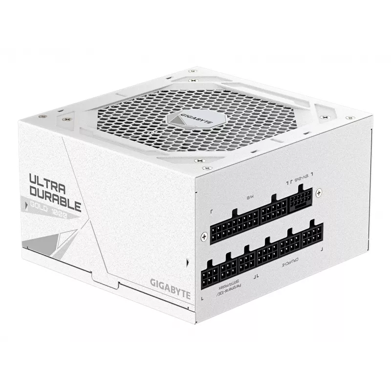 Fuente de alimentación GIGABYTE UD1000GM PG5 V2 1000W ATX 3.1 totalmente modular 80 PLUS Gold blanca