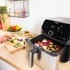Freidora Tefal Easy Fry Mega EY855D10 individual 7,5 l de pie 2020 W freidora de aire negro, acero inoxidable