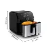 Freidora Tefal Easy Fry Mega EY855D10 individual 7,5 l de pie 2020 W freidora de aire negro, acero inoxidable