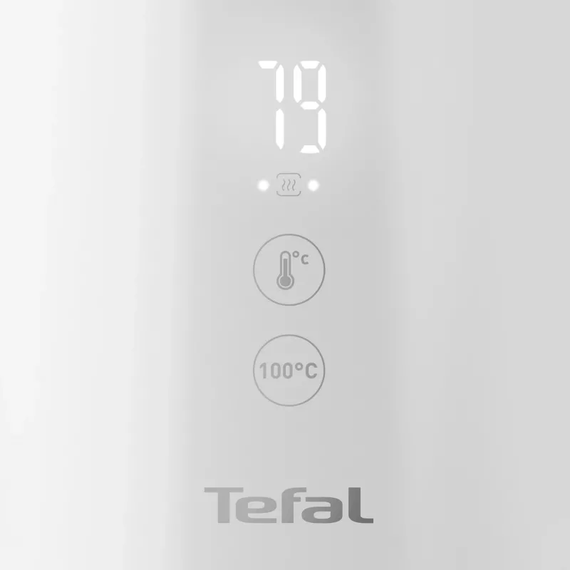 Hervidor eléctrico Tefal KO6931, 1,5 L, 1800 W, blanco, 5 ajustes de temperatura, función mantener caliente 30 min.