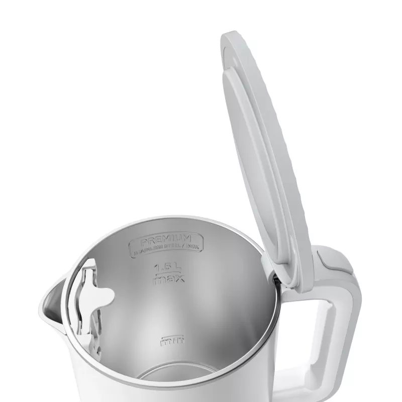 Hervidor eléctrico Tefal KO6931, 1,5 L, 1800 W, blanco, 5 ajustes de temperatura, función mantener caliente 30 min.