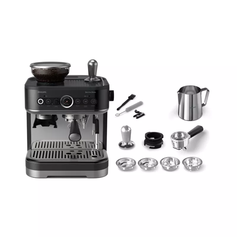 Philips Barista Brew PSA3218/10 cafetera espresso con cappuccinatore, negra