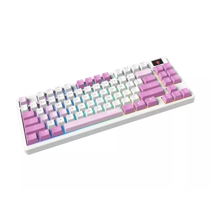 Teclado gaming MSI FORGE GK600 TKL WIRELESS VIOLET USB + Bluetooth QWERTY UK English rosa, violeta, blanco
