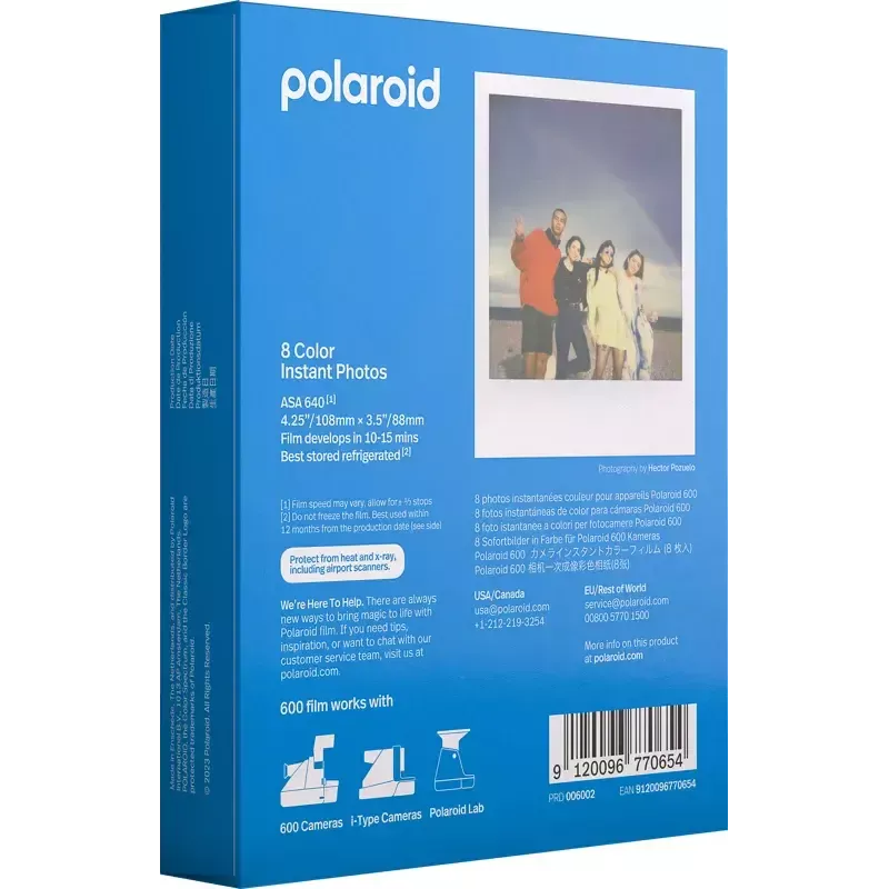Polaroid 6002 película instantánea en color para 600, 8 exposiciones, 107 x 88 mm