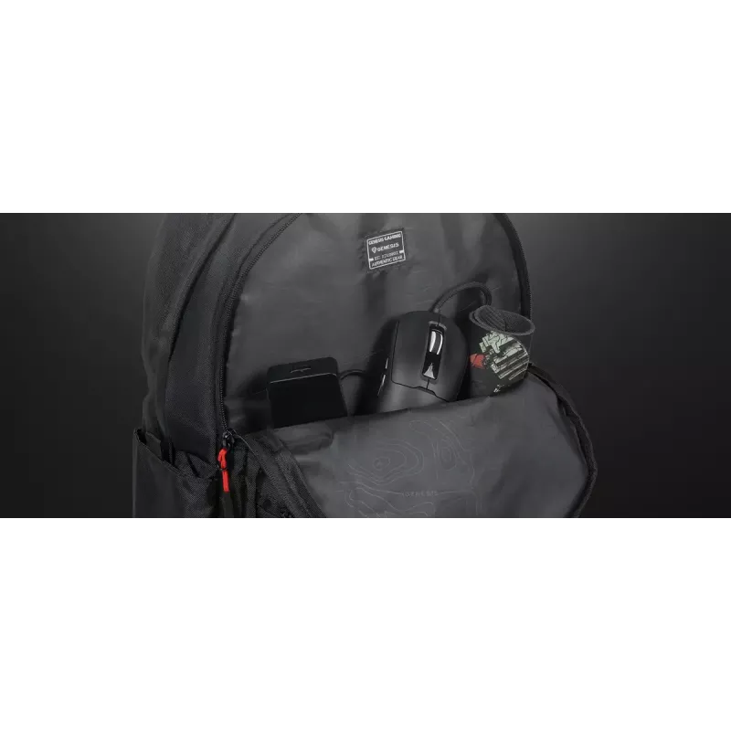 Mochila gaming Genesis GENESIS Palladium 200 — negra, poliéster, 140×280×400 mm