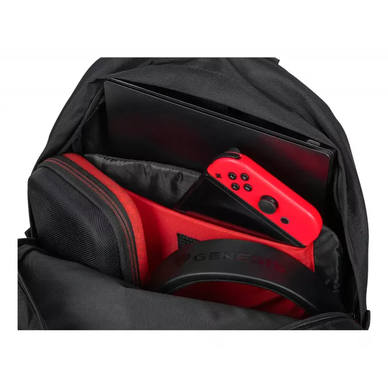 Mochila gaming Genesis GENESIS Palladium 200 — negra, poliéster, 140×280×400 mm