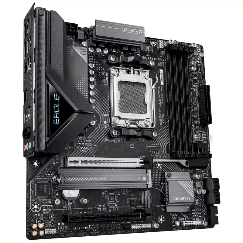 Placa base GIGABYTE B850M EAGLE WIFI6E Socket AM5 para AMD Ryzen 7000/8000/9000, DDR5 hasta 8200MHz (OC), PCIe 5.0, Wi‑Fi 6E, 2.5 GbE