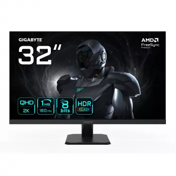 Monitor gaming GIGABYTE GS32QA 32 pulgadas QHD - 2560 x 1440, 180Hz, 1ms, 300 cd/m², FreeSync Premium, HDR Ready, HDMI 2.0, Displayport 1.4