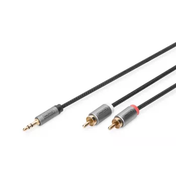 Cable adaptador de audio Digitus DB-510330-010-S 3,5 mm a RCA 1 m negro