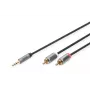 Cable adaptador de audio Digitus DB-510330-010-S 3,5 mm a RCA 1 m negro